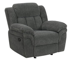 Lehi Gray Fabric Gliding Reclining Chair - Ornate Home