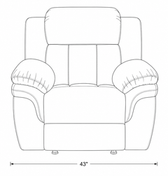 Lehi Gray Fabric Gliding Reclining Chair - Ornate Home