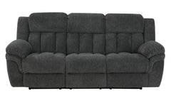 Lehi Gray Fabric Queen Sleeper Sofa & Reclining Loveseat - Ornate Home