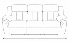 Lehi Gray Fabric Queen Sleeper Sofa & Reclining Loveseat - Ornate Home