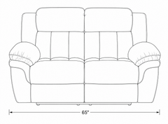 Lehi Gray Fabric Reclining Loveseat - Ornate Home