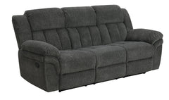 Lehi Gray Fabric Reclining Sofa & Loveseat - Ornate Home