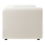 Leif Alabaster 89" Performance Velvet Upholstered Sofa - Ornate Home