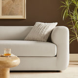 Leif Alabaster 89" Performance Velvet Upholstered Sofa - Ornate Home