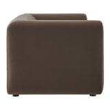 Leif Chocolate Brown 89" Performance Velvet Upholstered Sofa - Ornate Home