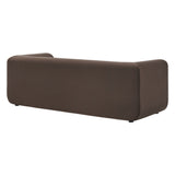 Leif Chocolate Brown 89" Performance Velvet Upholstered Sofa - Ornate Home