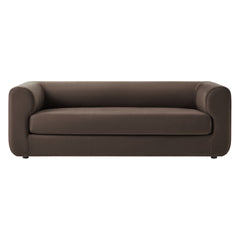 Leif Chocolate Brown 89" Performance Velvet Upholstered Sofa - Ornate Home