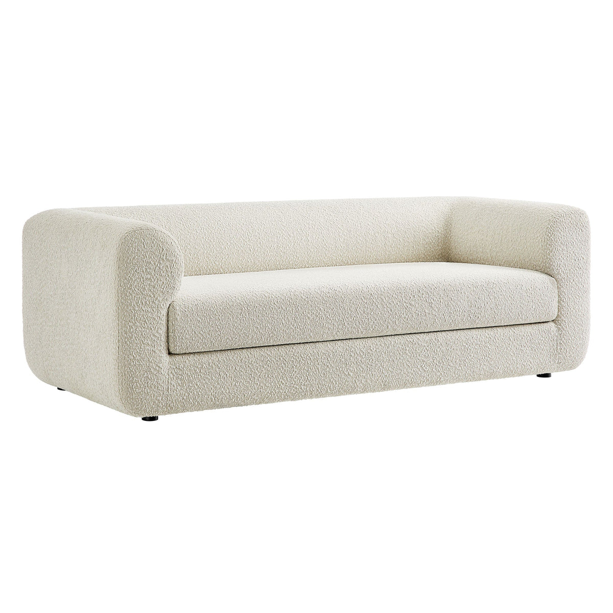 Leif Pearl 89" Boucle Upholstered Sofa - Ornate Home