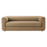 Leif Taupe 89" Performance Velvet Upholstered Sofa - Ornate Home