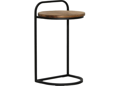 Leigh Laptop Natural/Black Side Table - Ornate Home