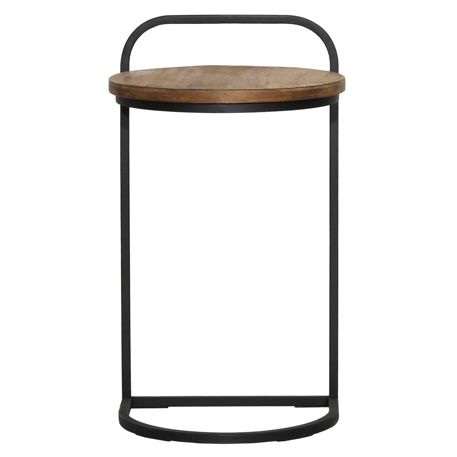 Leigh Laptop Natural/Black Side Table - Ornate Home