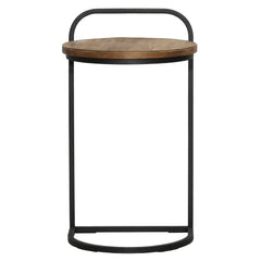 Leigh Laptop Natural/Black Side Table - Ornate Home