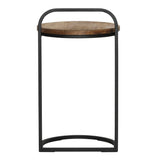 Leigh Laptop Natural/Black Side Table - Ornate Home