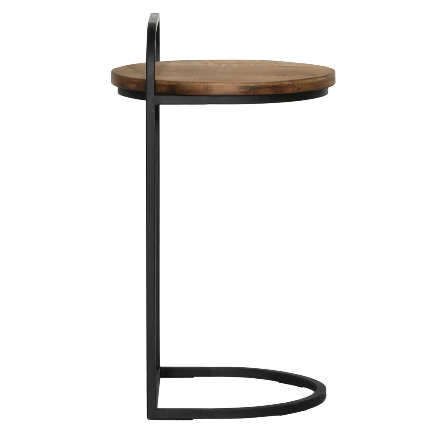 Leigh Laptop Natural/Black Side Table - Ornate Home