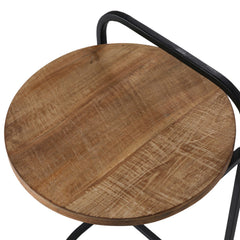 Leigh Laptop Natural/Black Side Table - Ornate Home