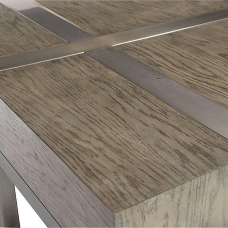 Leigh Tarnished Nickel/Rustic Grey Cocktail Table - Ornate Home