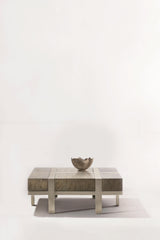 Leigh Tarnished Nickel/Rustic Grey Cocktail Table - Ornate Home