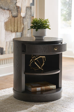 Leighmour Dark Brown Accent Table - Ornate Home