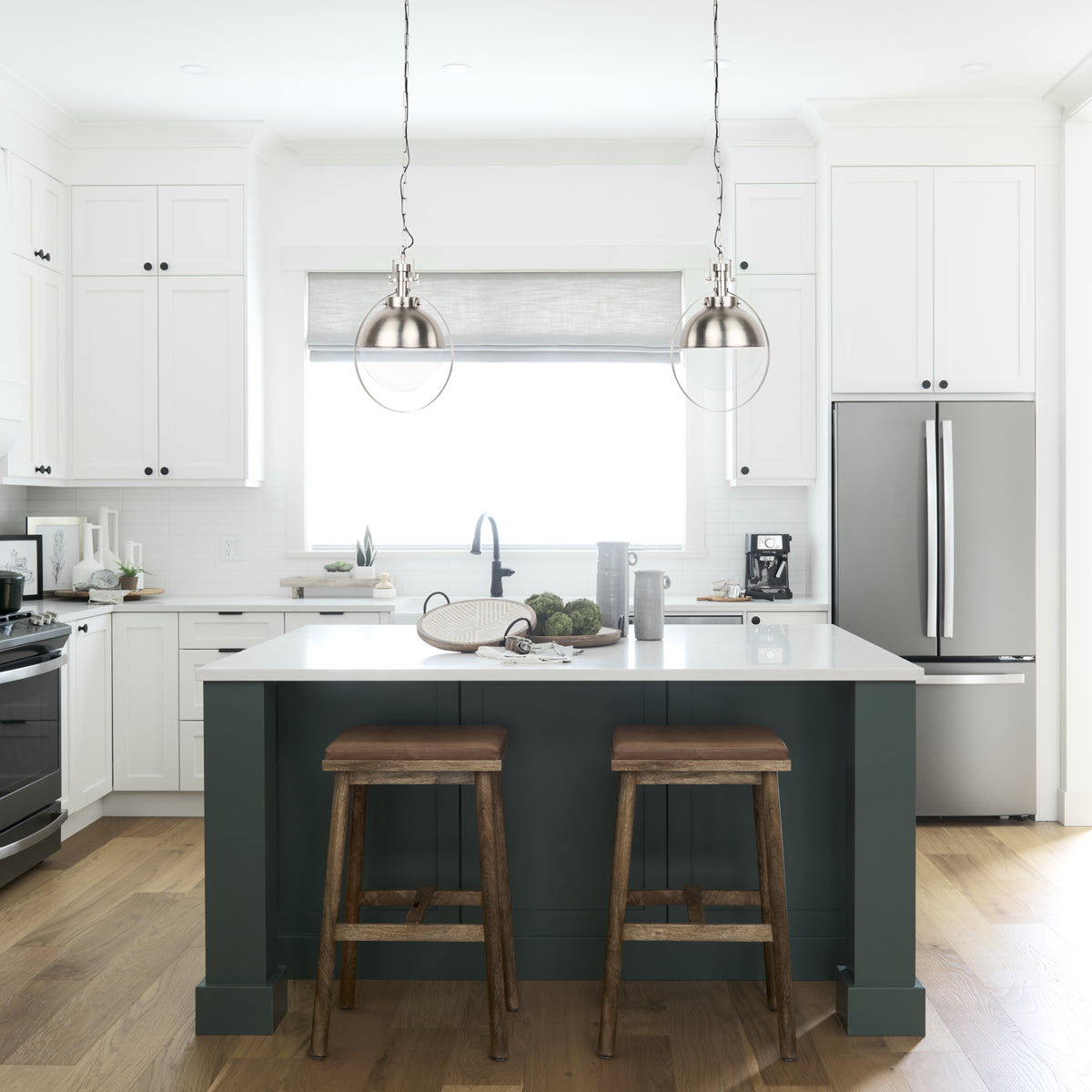 Leighton Antique Nickel Pendant Light