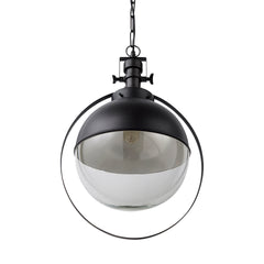 Leighton Black Metal Spherical Pendant Light - Ornate Home