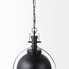 Leighton Black Metal Spherical Pendant Light - Ornate Home
