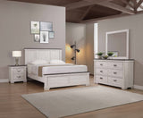 Leighton Cream/Brown Panel Bedroom Set - Ornate Home