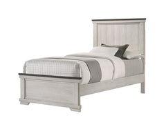 Leighton Cream/Brown Panel Youth Bedroom Set - Ornate Home