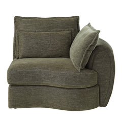 Leighton Green Modular - Right Facing Arm Chair W/3 Pillows - Ornate Home