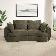 Leighton Green Modular - Right Facing Arm Chair W/3 Pillows - Ornate Home