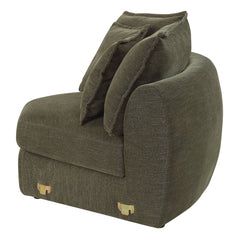 Leighton Green Modular - Wedge W/4 Pillows - Ornate Home