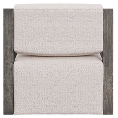 Leilani Beige/Cream/Smoked Truffle Outdoor Swivel Chair - Ornate Home