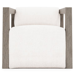 Leilani Weathered Teak Outdoor Swivel Chair - Ornate Home