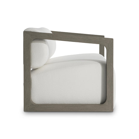 Leilani Weathered Teak/White/Cream Outdoor Sofa - Ornate Home