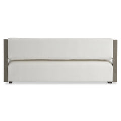 Leilani Weathered Teak/White/Cream Outdoor Sofa - Ornate Home