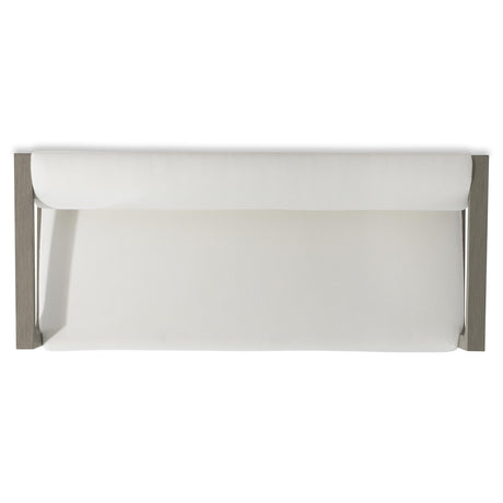 Leilani Weathered Teak/White/Cream Outdoor Sofa - Ornate Home