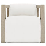 Leilani White/Cream/Sea Oat Outdoor Swivel Chair - Ornate Home