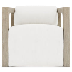 Leilani White/Cream/Sea Oat Outdoor Swivel Chair - Ornate Home
