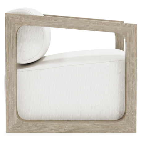 Leilani White/Cream/Sea Oat Outdoor Swivel Chair - Ornate Home