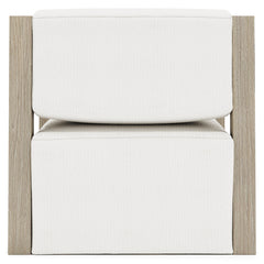 Leilani White/Cream/Sea Oat Outdoor Swivel Chair - Ornate Home