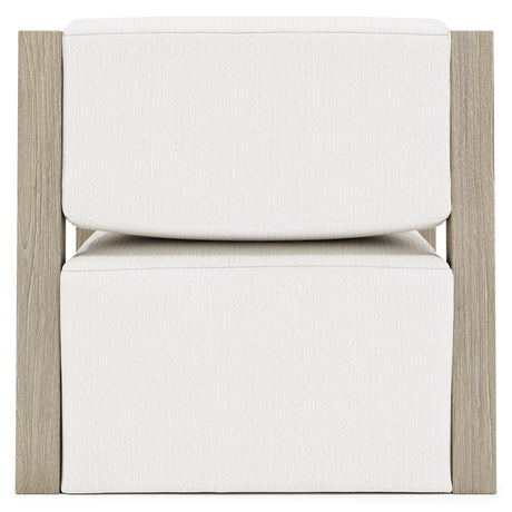 Leilani White/Cream/Sea Oat Outdoor Swivel Chair - Ornate Home