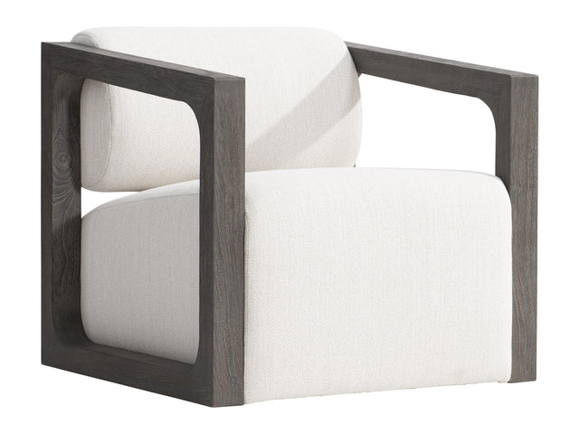 Leilani White/Cream/Smoked Truffle Outdoor Swivel Chair - Ornate Home