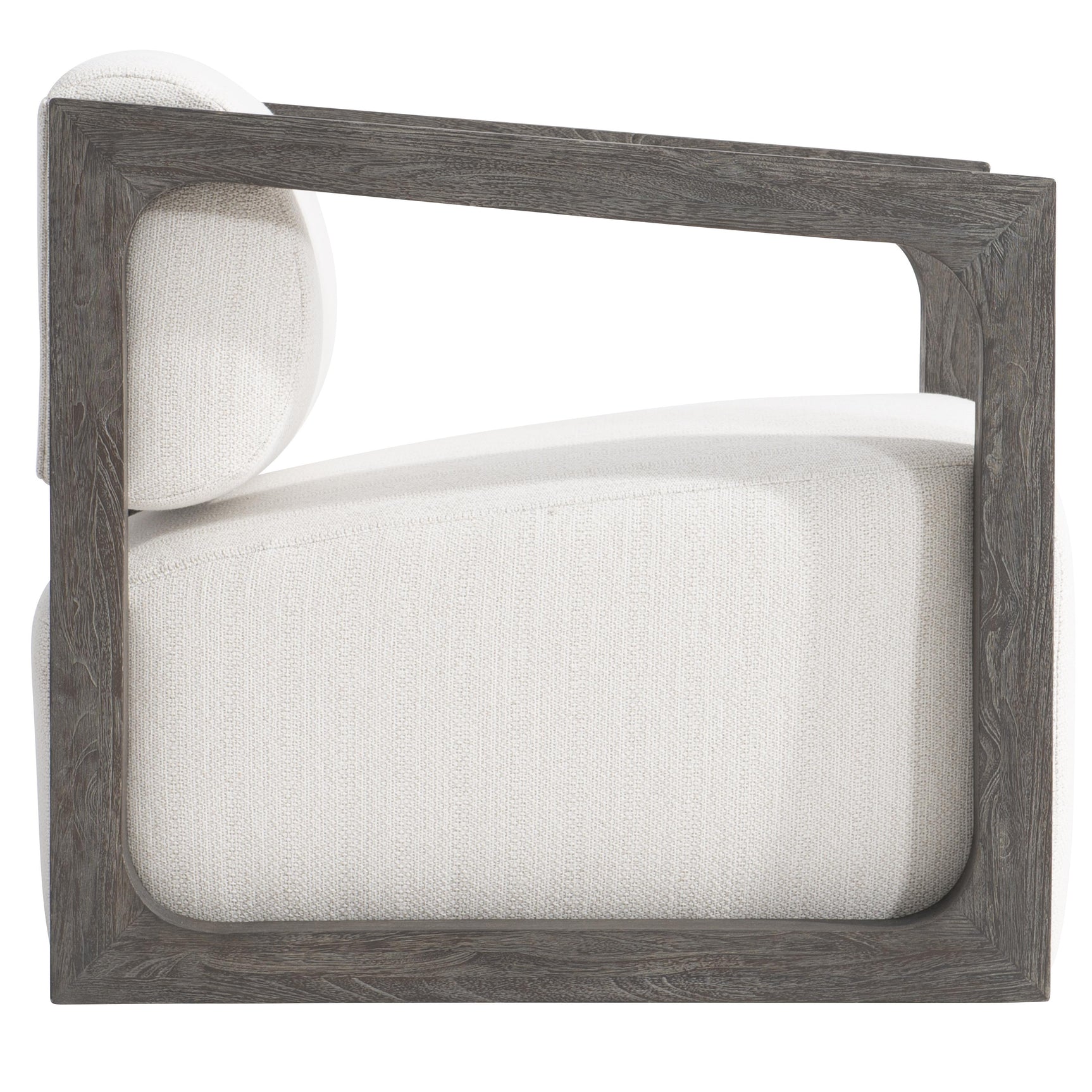 Leilani White/Cream/Smoked Truffle Outdoor Swivel Chair - Ornate Home