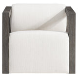 Leilani White/Cream/Smoked Truffle Outdoor Swivel Chair - Ornate Home