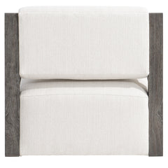 Leilani White/Cream/Smoked Truffle Outdoor Swivel Chair - Ornate Home