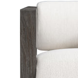 Leilani White/Cream/Smoked Truffle Outdoor Swivel Chair - Ornate Home