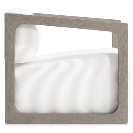 Leilani White/Cream/Weathered Teak Outdoor Swivel Chair - Ornate Home