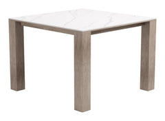 Leilani White Outdoor Square Dining Table (42") - Ornate Home