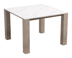 Leilani White Outdoor Square Dining Table (42") - Ornate Home