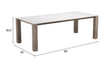 Leilani White Rectangular Dining Table