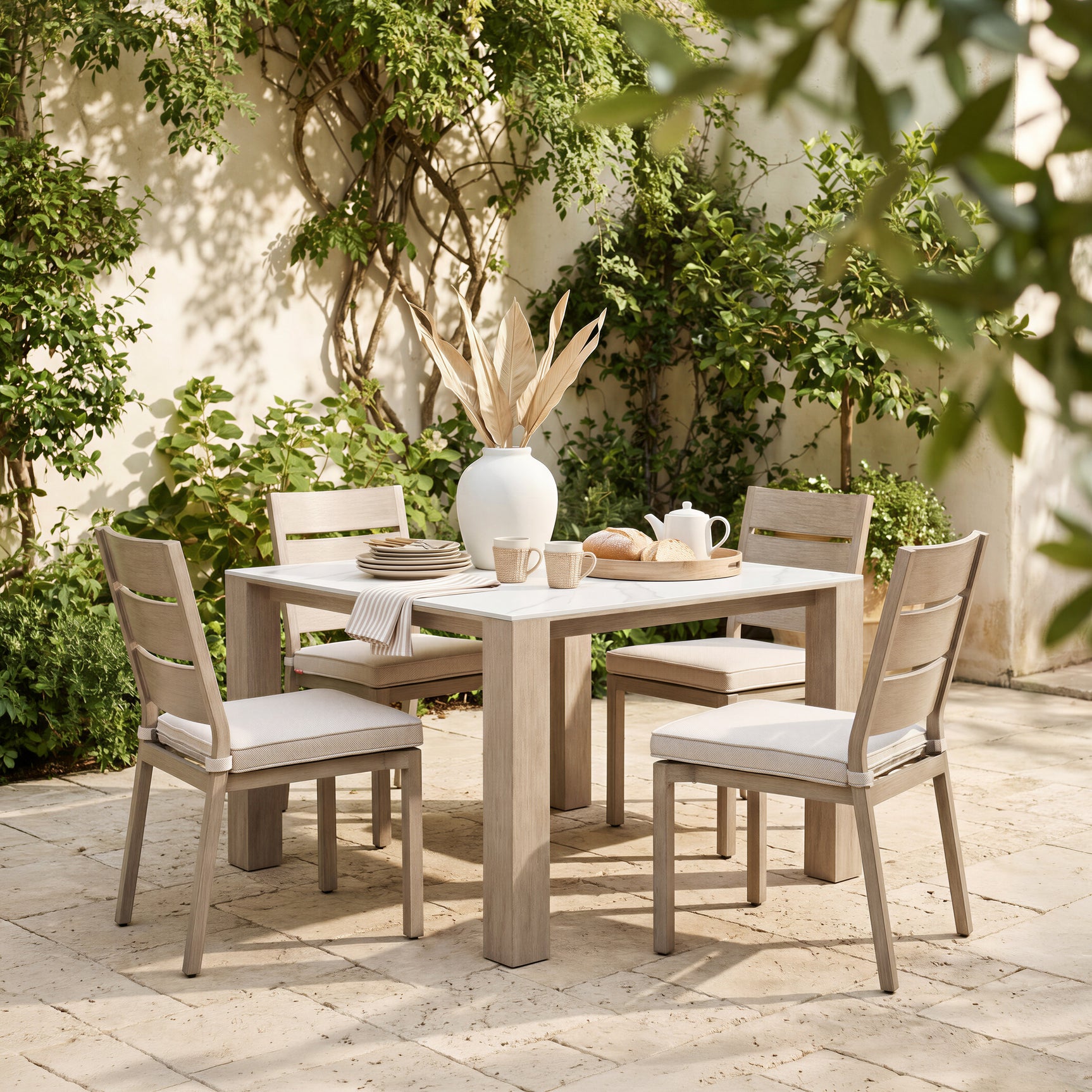 Leilani White Square Dining Table (48")